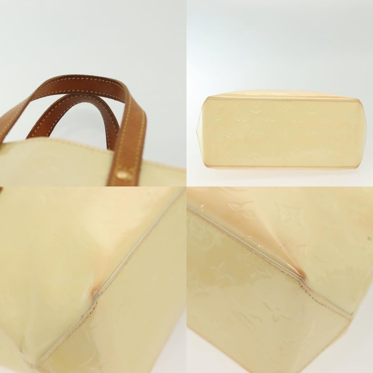 Louis Vuitton LOUIS VUITTON Monogram Vernis Reade PM Hand Bag Perle M91336 Size ONE SIZE - 10 Thumbnail