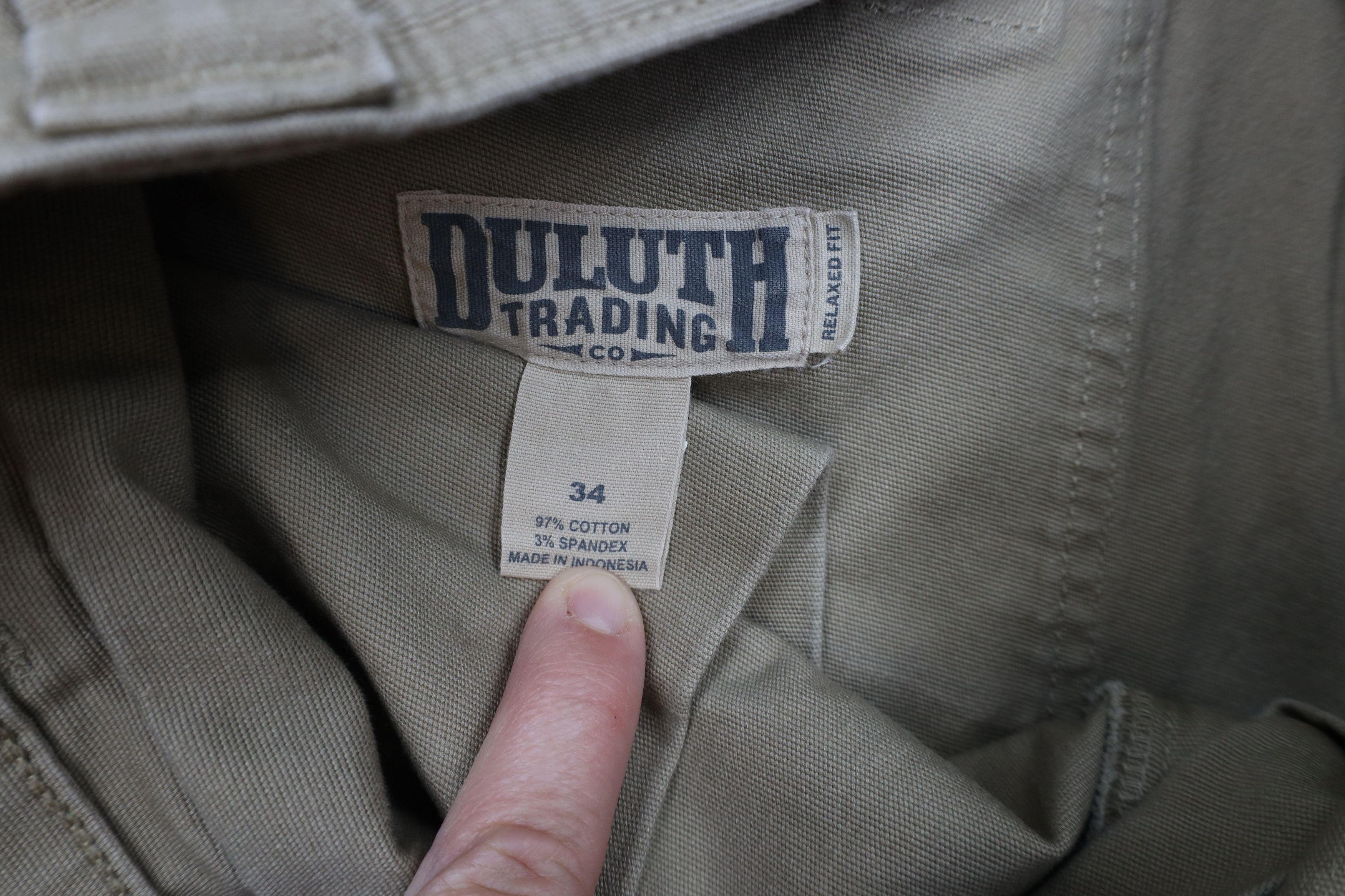 Duluth Trading Company × Vintage Duluth Trading Co Relaxed Fit Canvas Cargo Shorts Beige Size US 34 / EU 50 - 7 Thumbnail