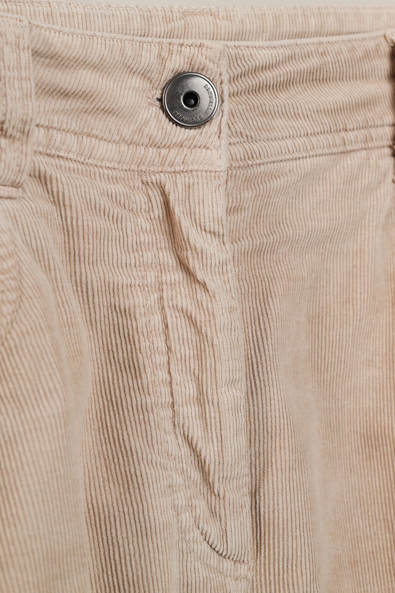 Brunello Cucinelli Brunello Cucinelli AW/19 Corduroy Monili-Bead Cropped Jeans Size 28" / US 6 / IT 42 - 8 Thumbnail