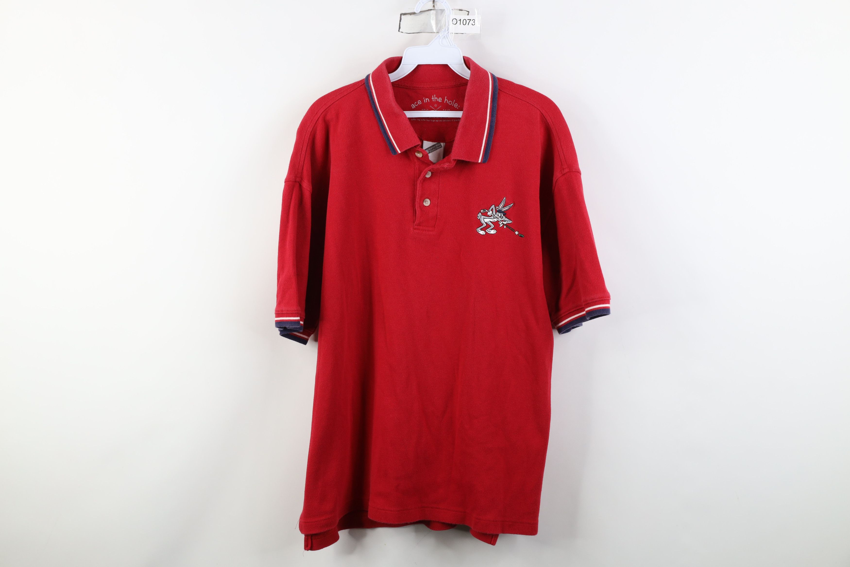 Vintage Vintage 90s Looney Tunes Bugs Bunny Golfing Golf Polo Shirt Size US L / EU 52-54 / 3 - 1 Thumbnail