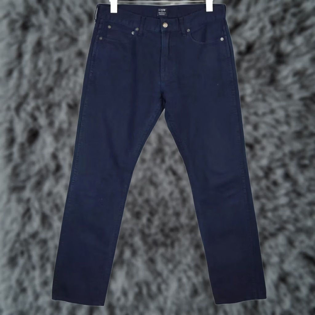 J.Crew J. CREW The Sutton Jeans Men W32/L32 Straight Zip Fly Pockets Logo Denim Blue Size US 32 / EU 48 - 1 Thumbnail
