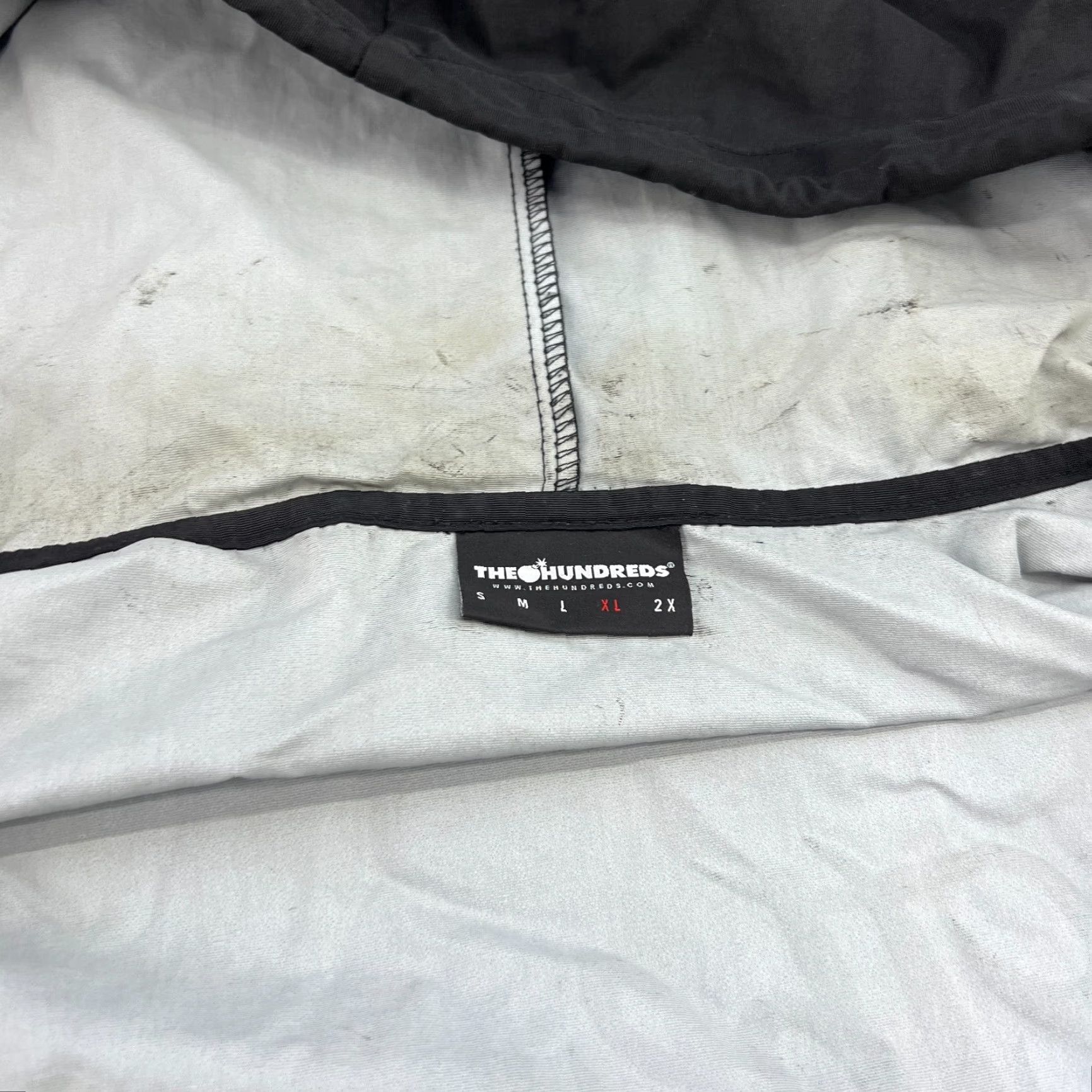 The Hundreds The Hundreds Mens XL Jacket Black Forever Slant Hooded Rain Coat Snap Front Size US XL / EU 56 / 4 - 5 Thumbnail