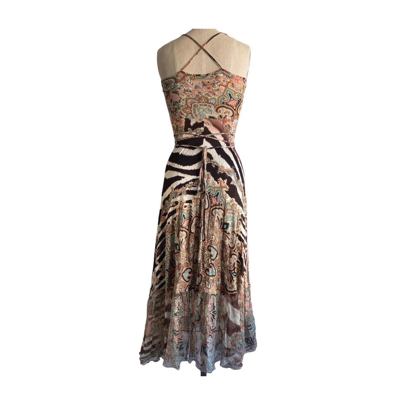 Just Cavalli × Roberto Cavalli class by roberto cavalli 00s zebra & floral maxi dress Size S / US 4 / IT 40 - 3 Thumbnail