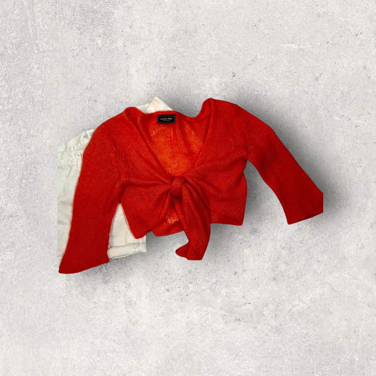 Anthropologie Anthropologie Coral Tie Front Bolero Cardigan Size S / US 4 / IT 40 - 1 Thumbnail