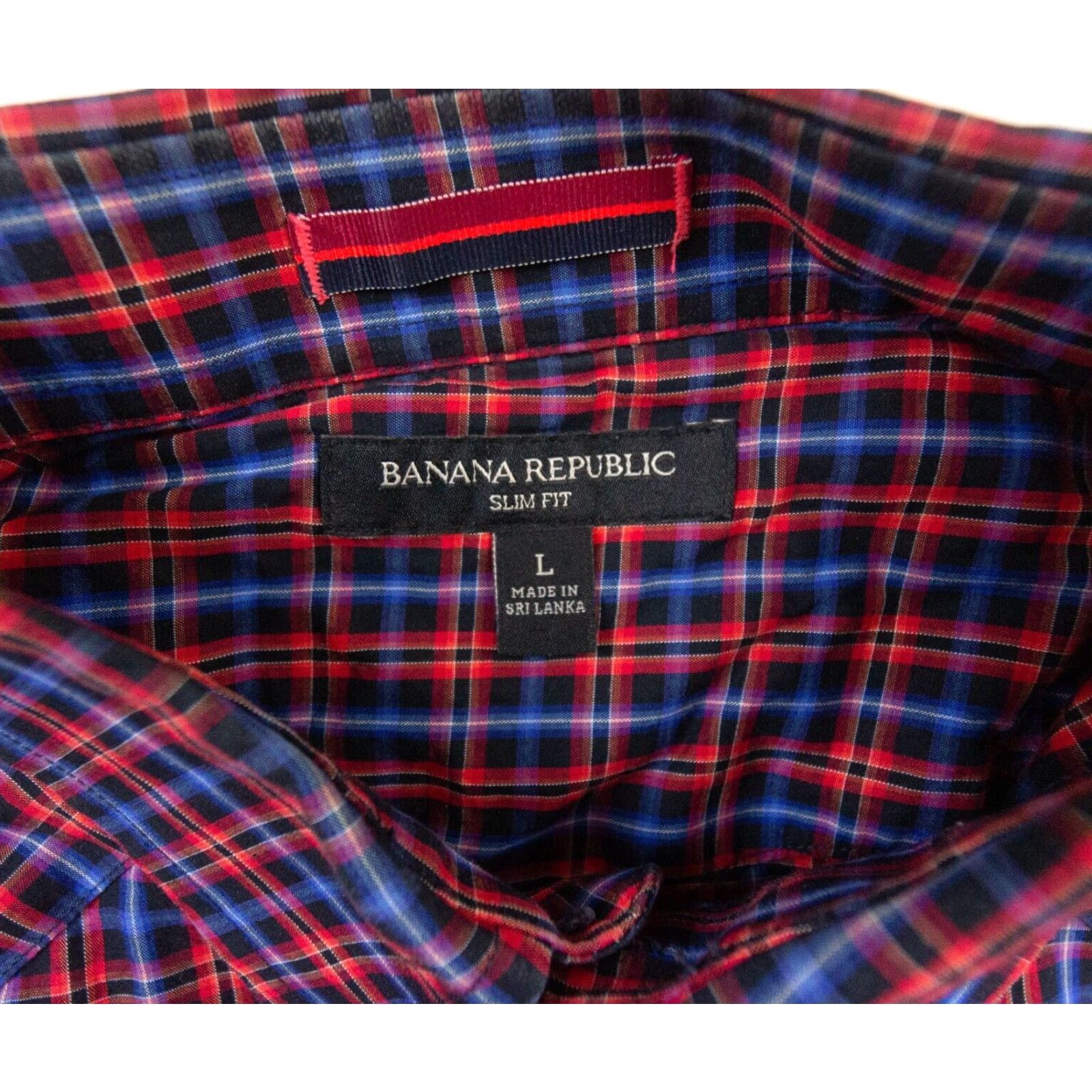 Banana Republic Banana Republic Slim Fit Snap Button Down Shirt Men's Large Multicolor Plaid Western Size US L / EU 52-54 / 3 - 7 Thumbnail