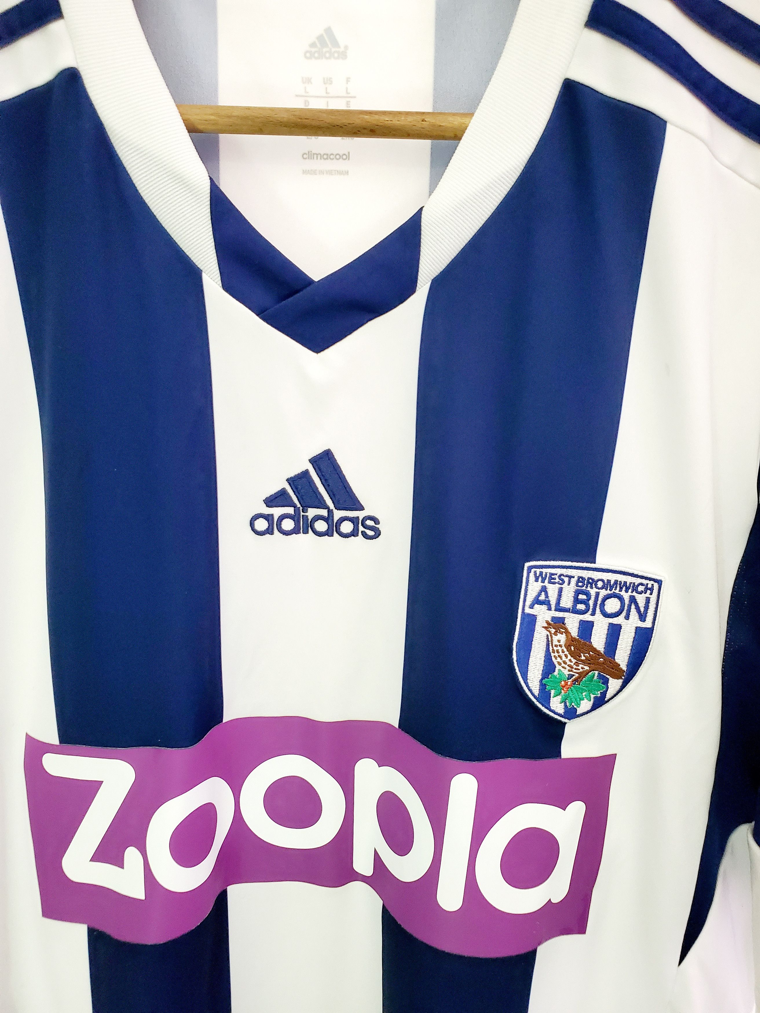 Adidas WEST BROMWICH JERSEY 2013 2014 HOME Jersey perfect condition Size US L / EU 52-54 / 3 - 2 Thumbnail