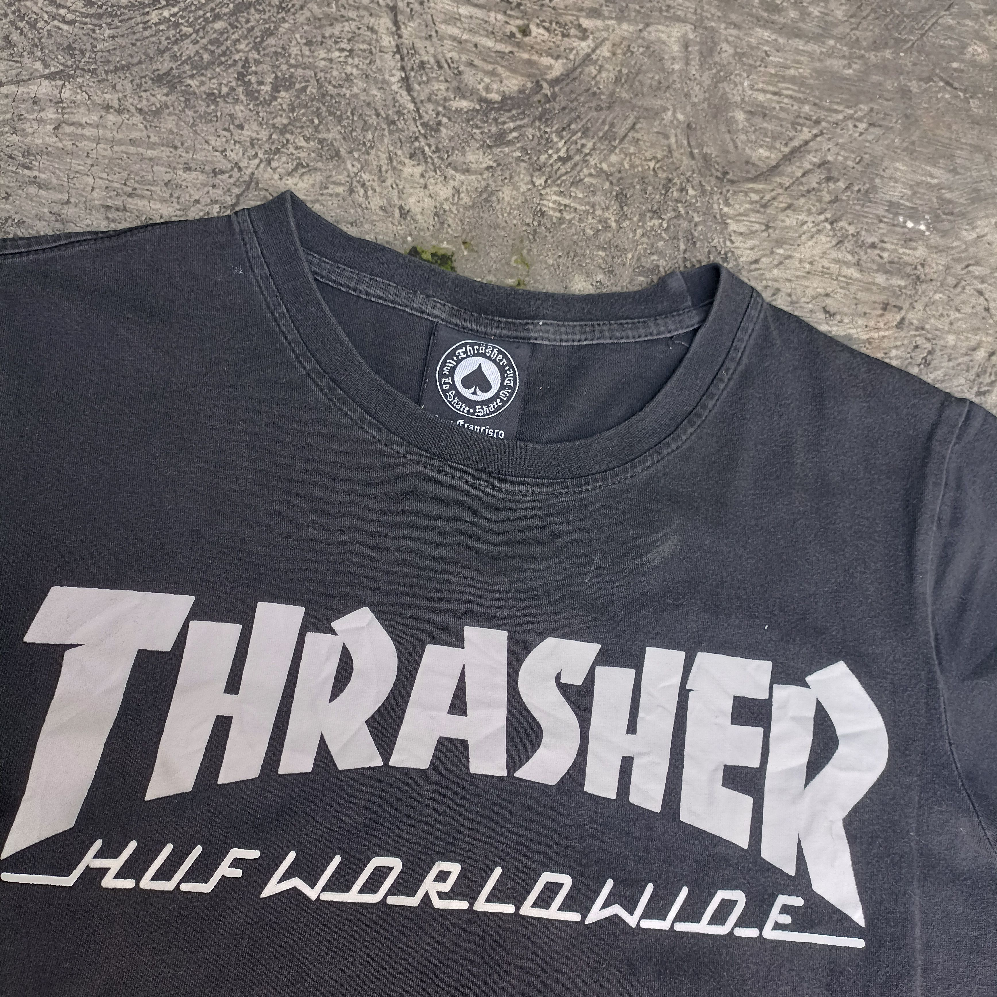 Huf × Thrasher Huf x Trasher baby Tee Y2k Size M / US 6-8 / IT 42-44 - 3 Thumbnail