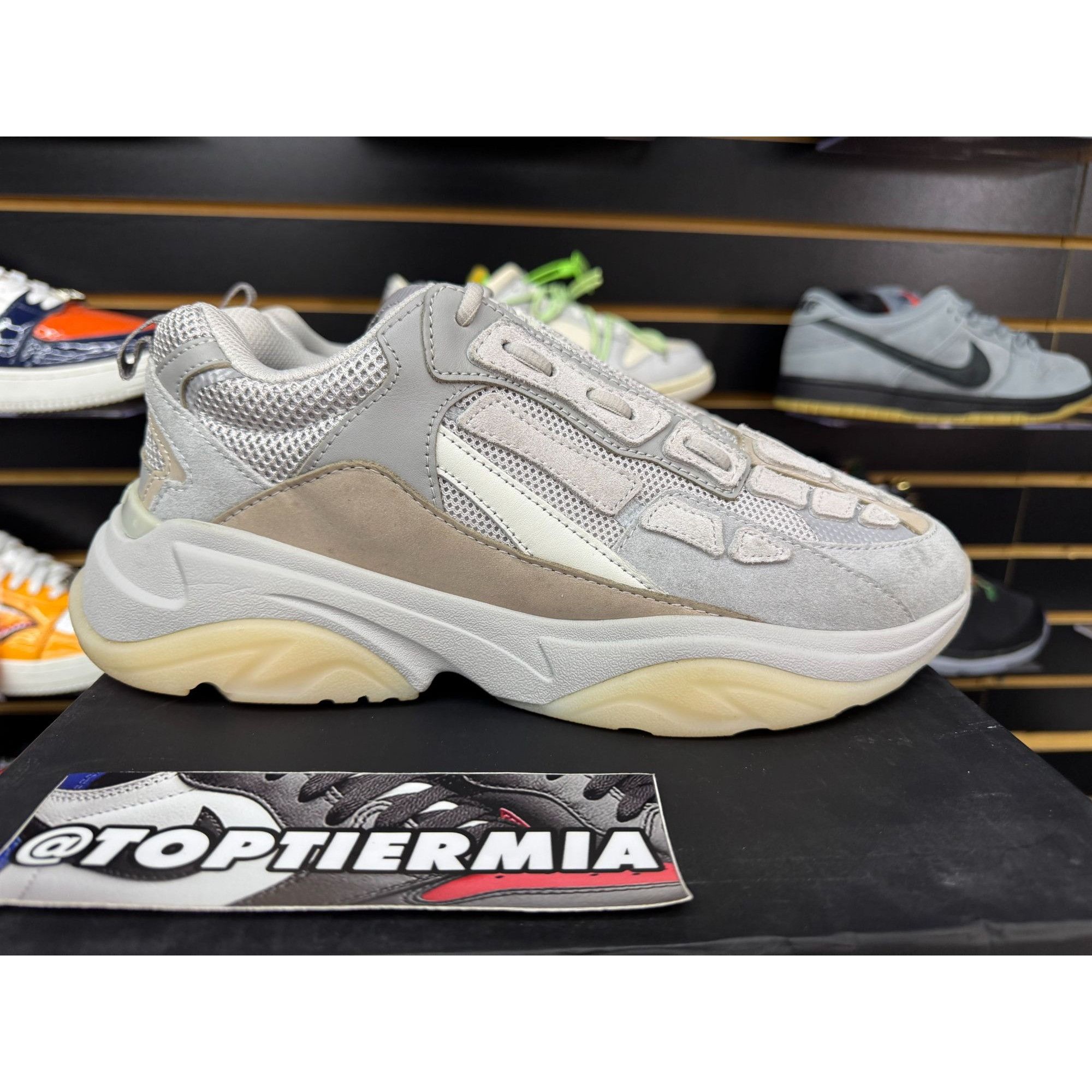 Amiri AMIRI BONE RUNNER GREY SZ 43 Size US 10 / EU 43 - 3 Thumbnail
