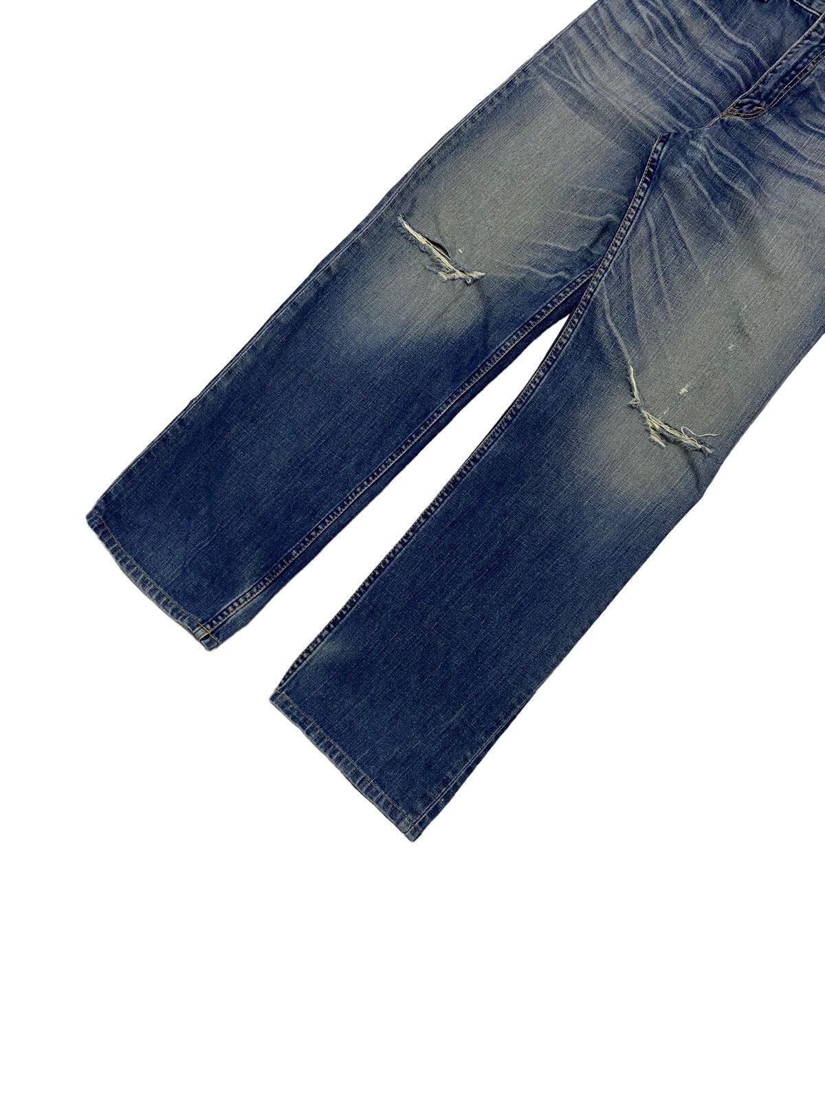 Levi's Levis Strauss 703 Distressed Denim Blue Jean Mud Washed Size US 31 - 3 Thumbnail