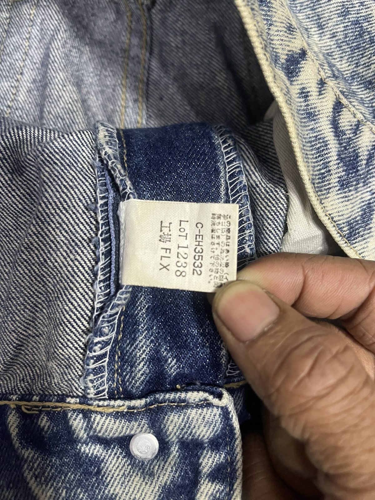 Japanese Brand × Jean Three Pal Acid Wash Jeans (14) Size US 32 / EU 48 - 4 Thumbnail