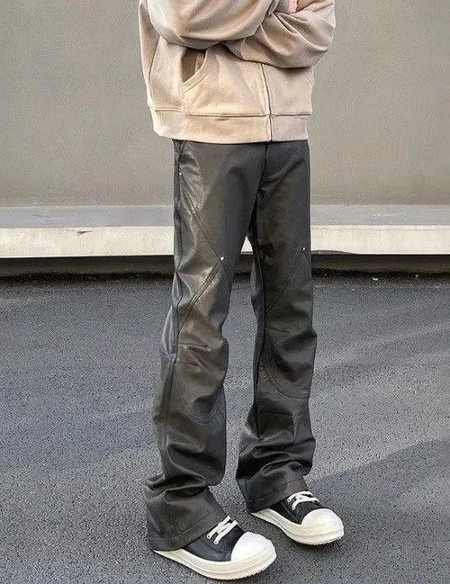 Other Yuuho x Nao Panel PU Leather Stacked Flare Pants Size US 33 - 4 Thumbnail