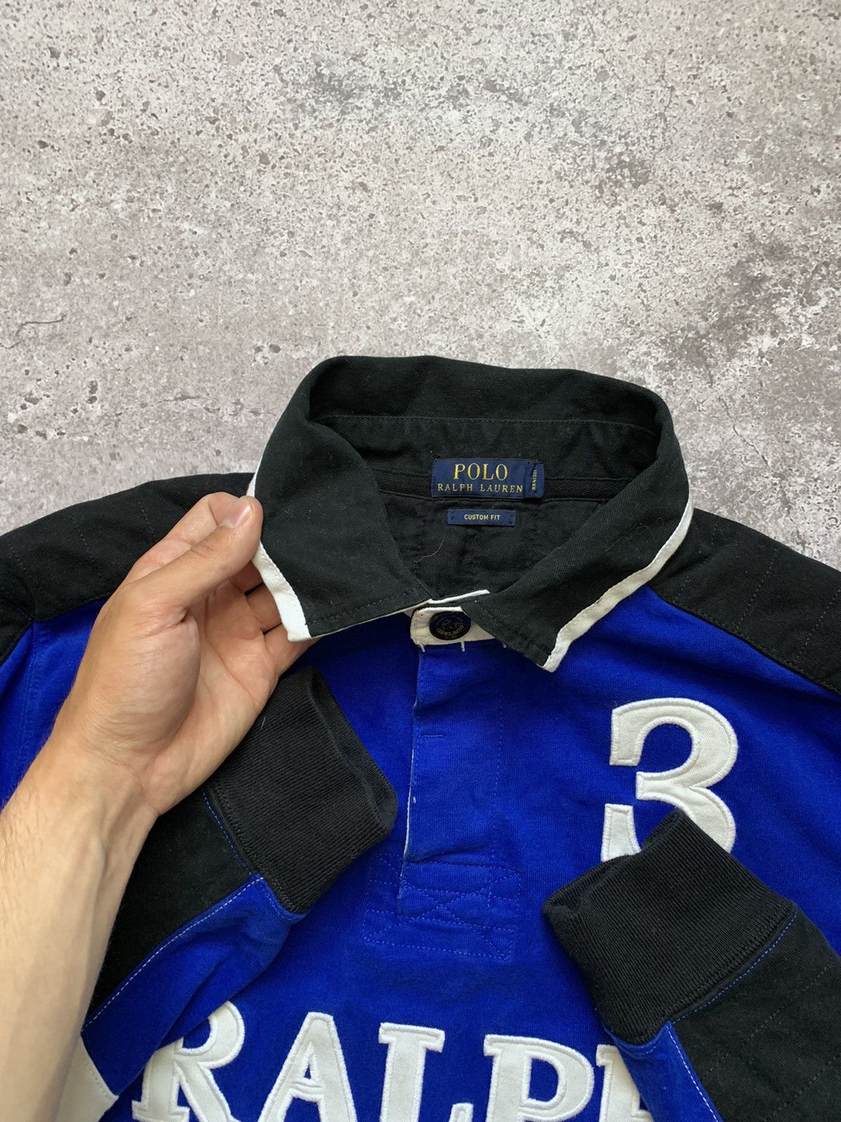 Polo Ralph Lauren × RRL Ralph Lauren × Vintage VINTAGE RALPH LAUREN #3 BIG LOGO L/S RUGBY POLO T-SHIRT Size US L / EU 52-54 / 3 - 5 Thumbnail