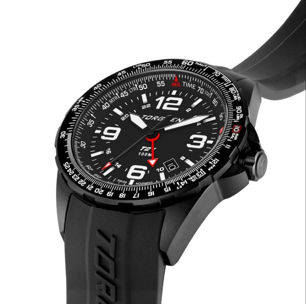 Other New Torgoen TN-1256 T21 DLC 44mm Black Silicone Strap Watch Size ONE SIZE - 4 Thumbnail