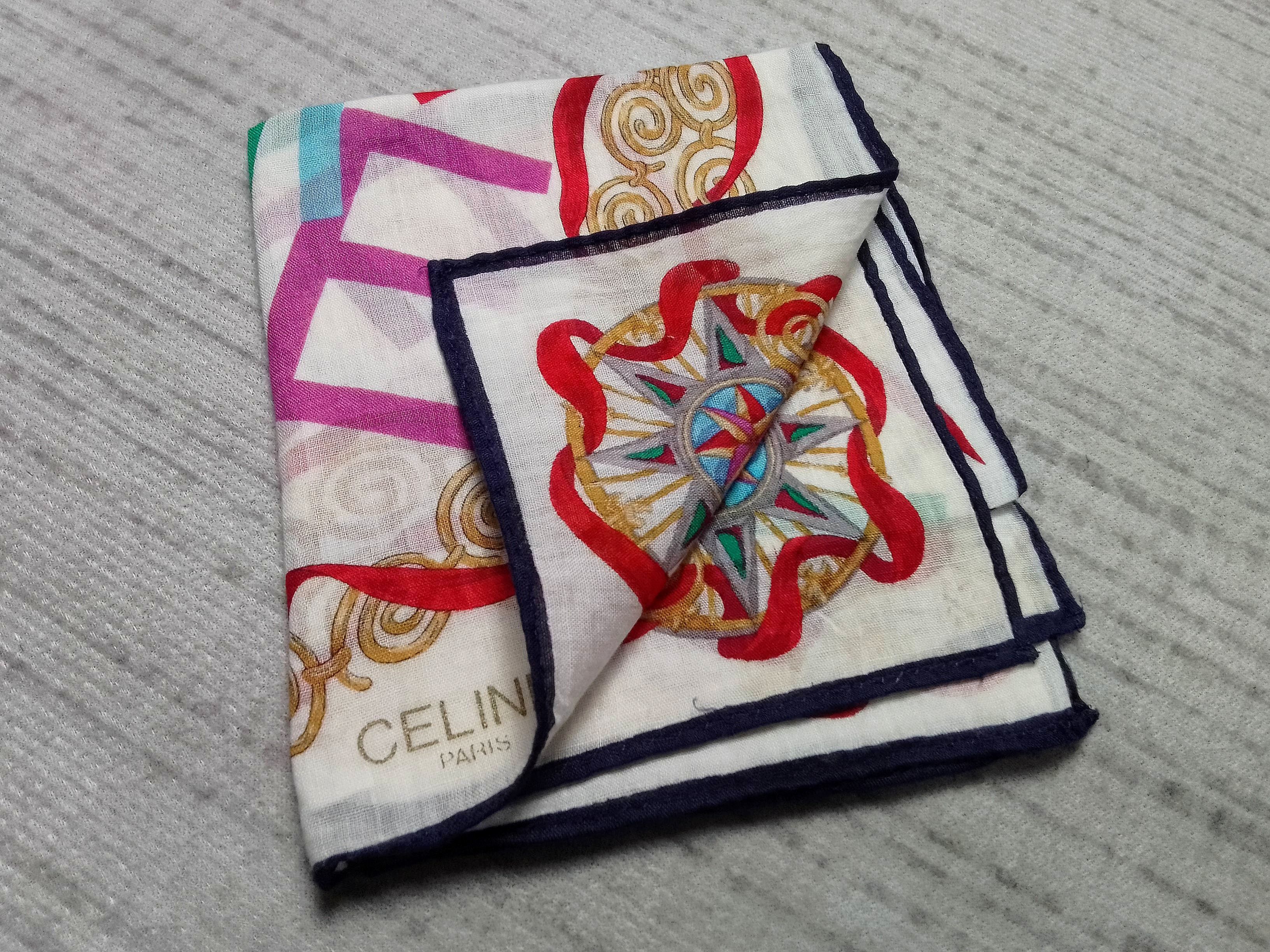 Celine Celine letter spellout cotton scarf handkerchief neckerchief Size ONE SIZE - 3 Thumbnail