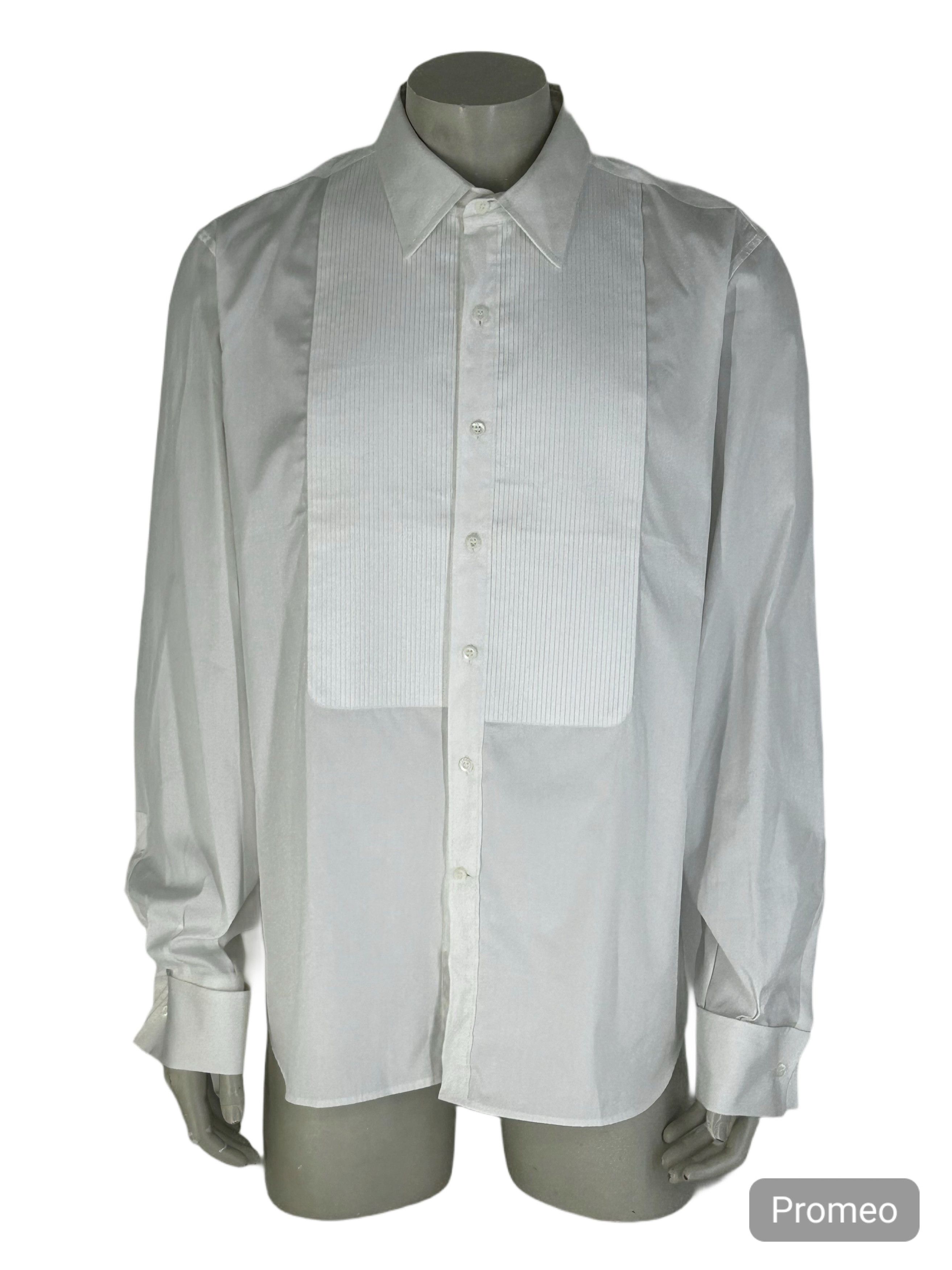 Fendi FENDI WHITE DOUBLE CUFF BIBBED FRONT EVENING SHIRT SIZE 43 Size US XXL / EU 58 / 5 - 1 Thumbnail