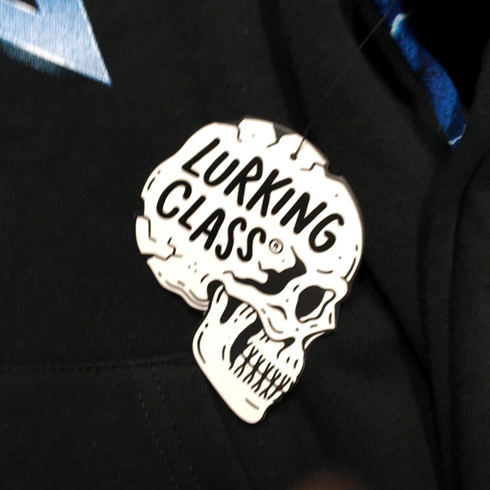 Vintage Lurking Class Hoodie Mens Small Black Mega Print Lightning Skull Graphic Print Hooded Pullover Skeleton Grunge Streetwear 90s Mens Size US S / EU 44-46 / 1 - 4 Thumbnail