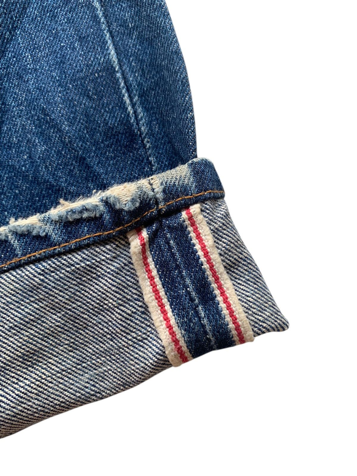 Wrangler VINTAGE WRANGLER SELVEDGE BAGGY RUSTY DISTRESSED DENIM Size US 33 - 11 Thumbnail