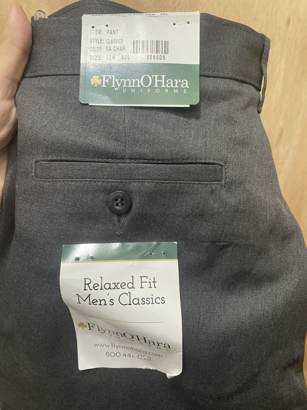 Other Flynn O'Hara Men's Grey Classic Relaxed Fit 32W Size US 32 / EU 48 - 1 Thumbnail