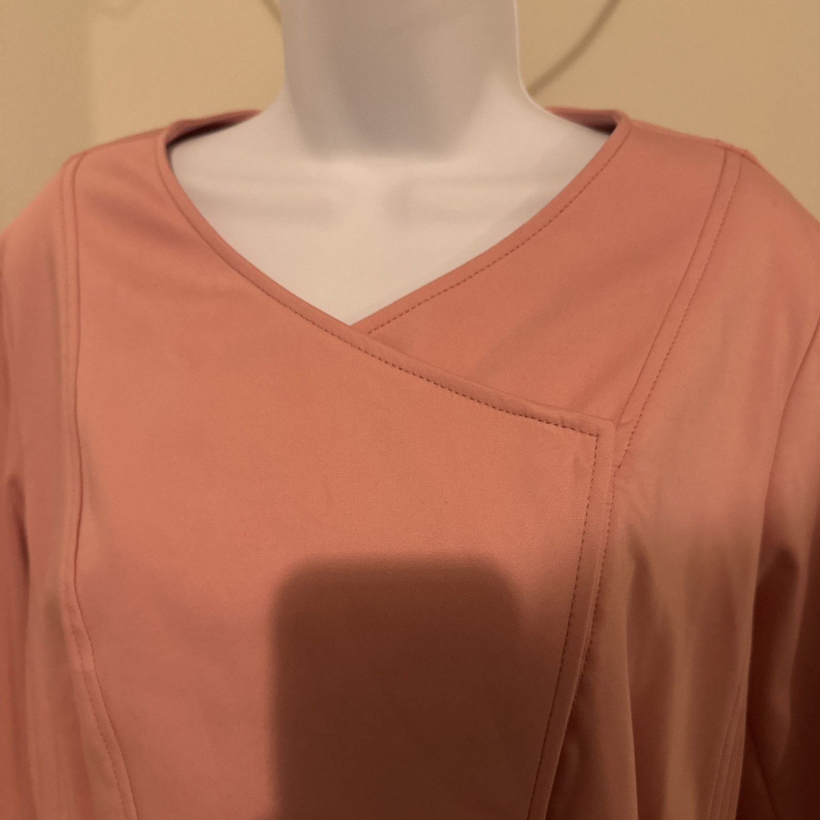 Other Lane Bryant Double Weave Stretch Jacket Blazer Pink 18 NWT Size XXL / US 16-18 / IT 52-54 - 3 Thumbnail