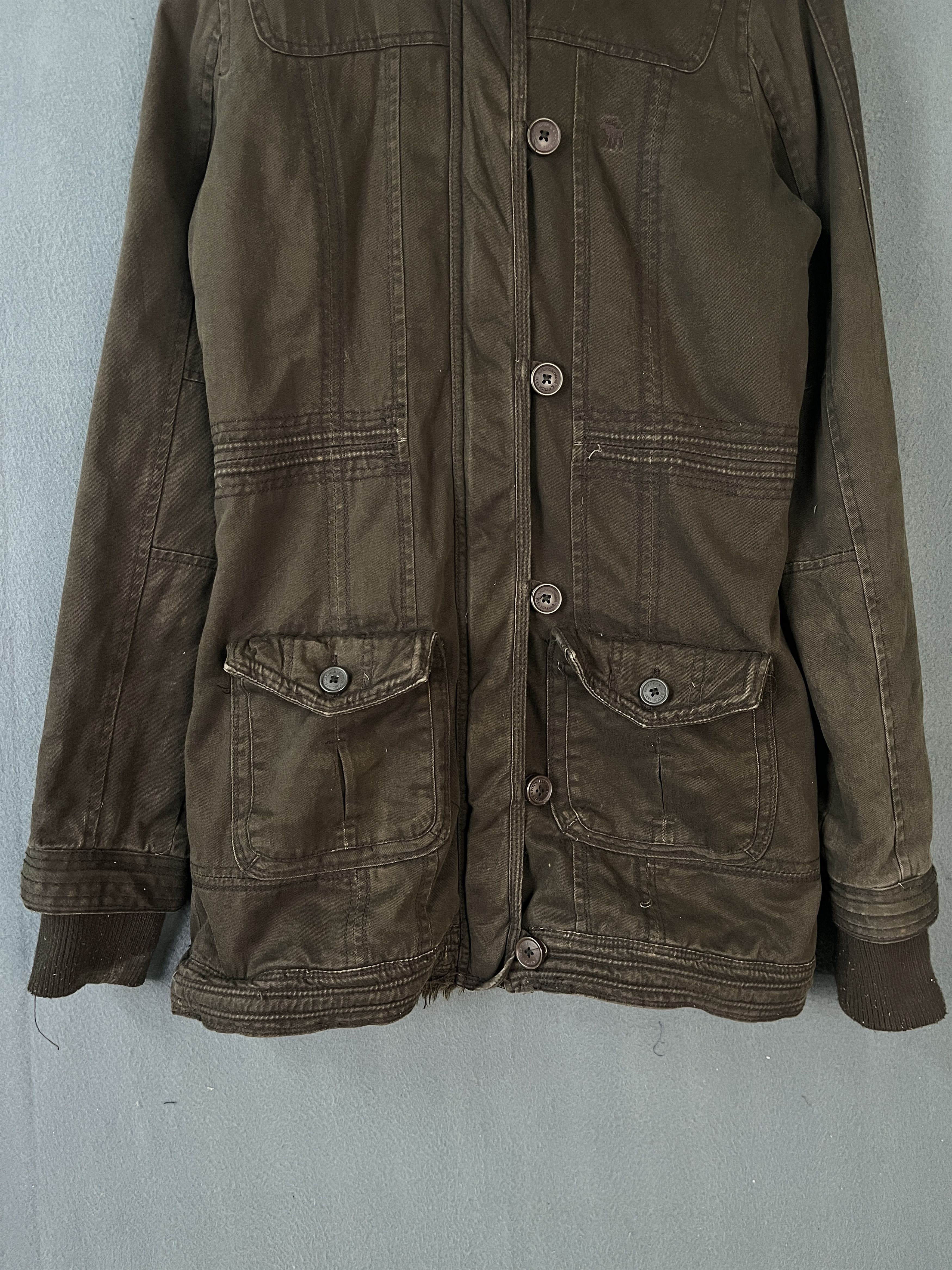 Abercrombie & Fitch 🔥Vintage Abercrombie Full Fur Hoodie Parka Jacket Size L / US 10 / IT 46 - 4 Thumbnail