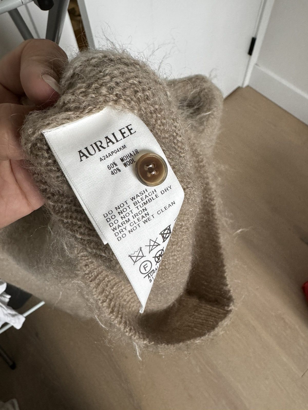 Auralee AURALEE BRUSHED SUPER KID MOHAIR KNIT SHORT POLO Size S / US 4 / IT 40 - 6 Thumbnail