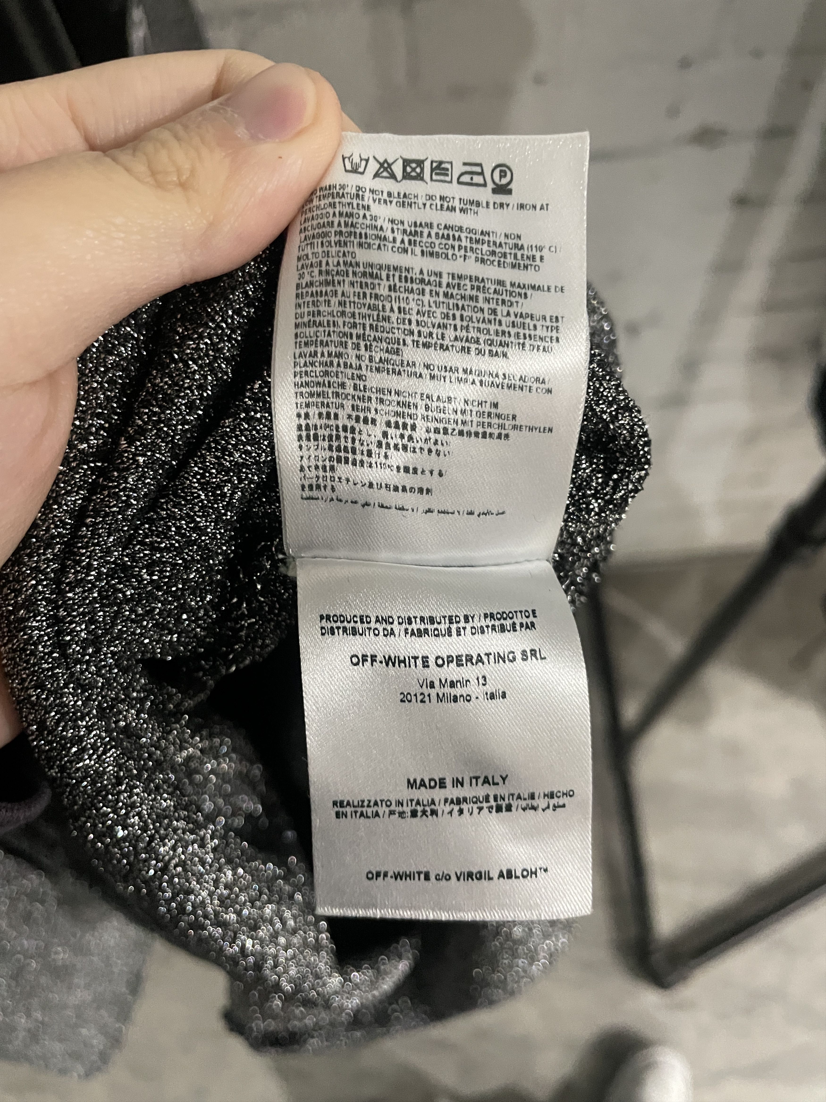 Off-White Glitter Mini Dress Size XS / US 0-2 / IT 36-38 - 4 Thumbnail