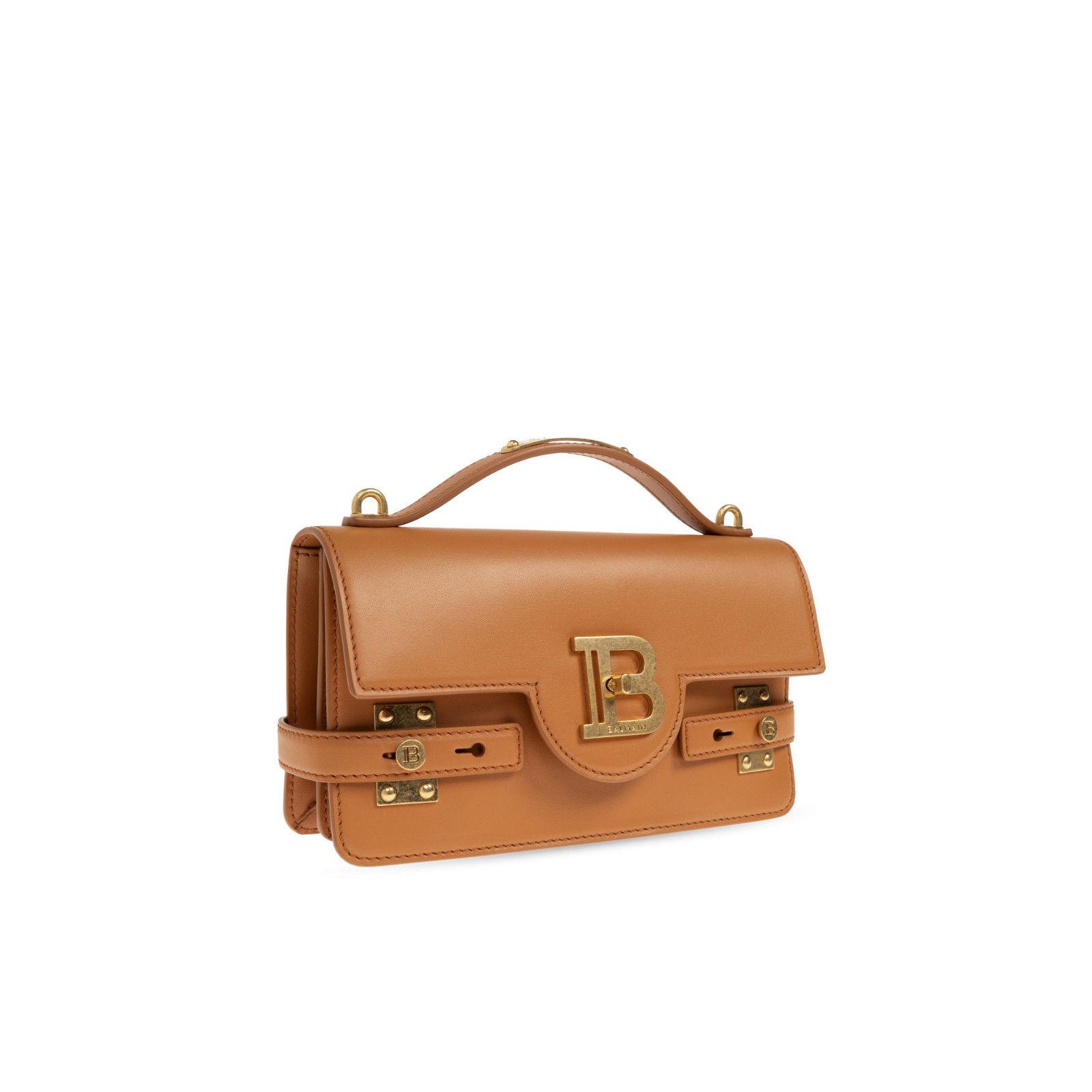 Balmain BALMAIN B-Buzz 24 Brown Leather Shoulder Bag New Size ONE SIZE - 3 Thumbnail