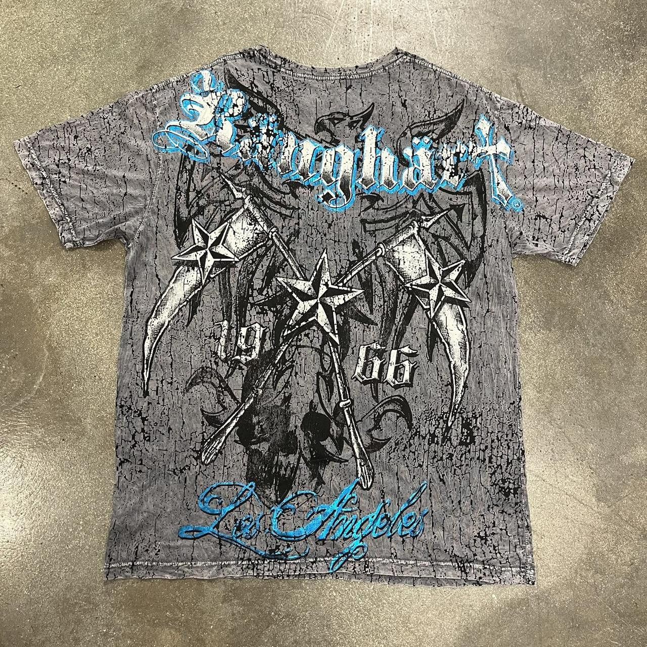 Other VTG Y2K Ranghart Phoenix & Skulls Stars Cyber T shirt Size US XXL / EU 58 / 5 - 2 Thumbnail