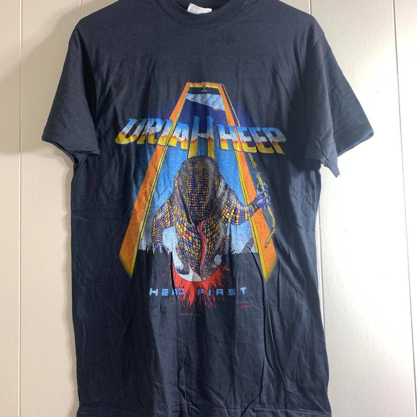 Hanes 1983 URIAH HEEP Head First Tour single stitch tee shirt M Size US M / EU 48-50 / 2 - 2 Thumbnail