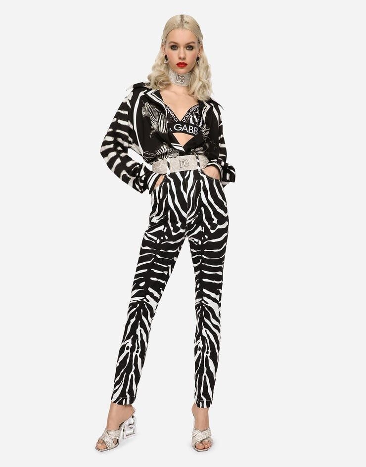 Dolce & Gabbana o1y0925 Zebra-Print Sweatpant in Black/White Size 25" / US 0 / IT 36 - 5 Thumbnail