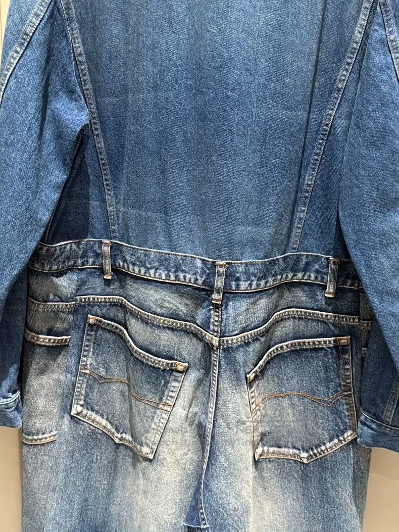 Balenciaga Balenciaga Denim Patchwork Long Sleeve Dress Size XS / US 0-2 / IT 36-38 - 6 Thumbnail