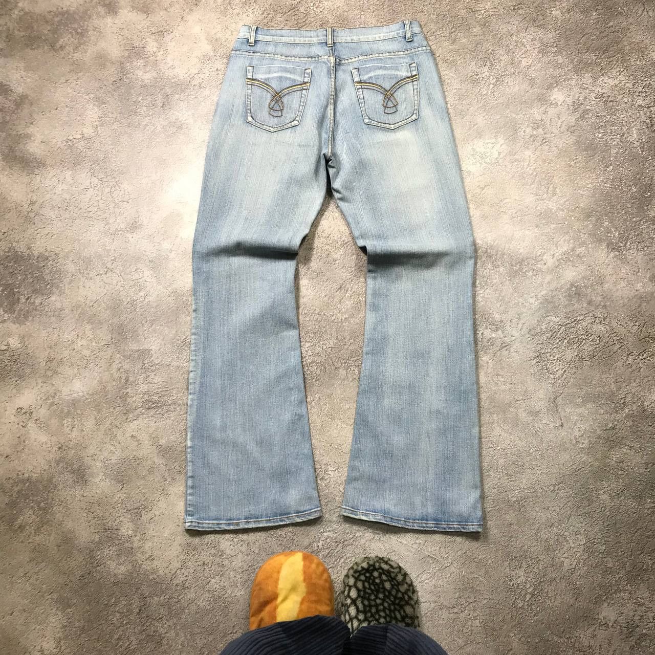 Vintage Vintage Y2K Baggy Distressed Jeans Light Wash Grunge Logo 31 Size 31" - 3 Thumbnail