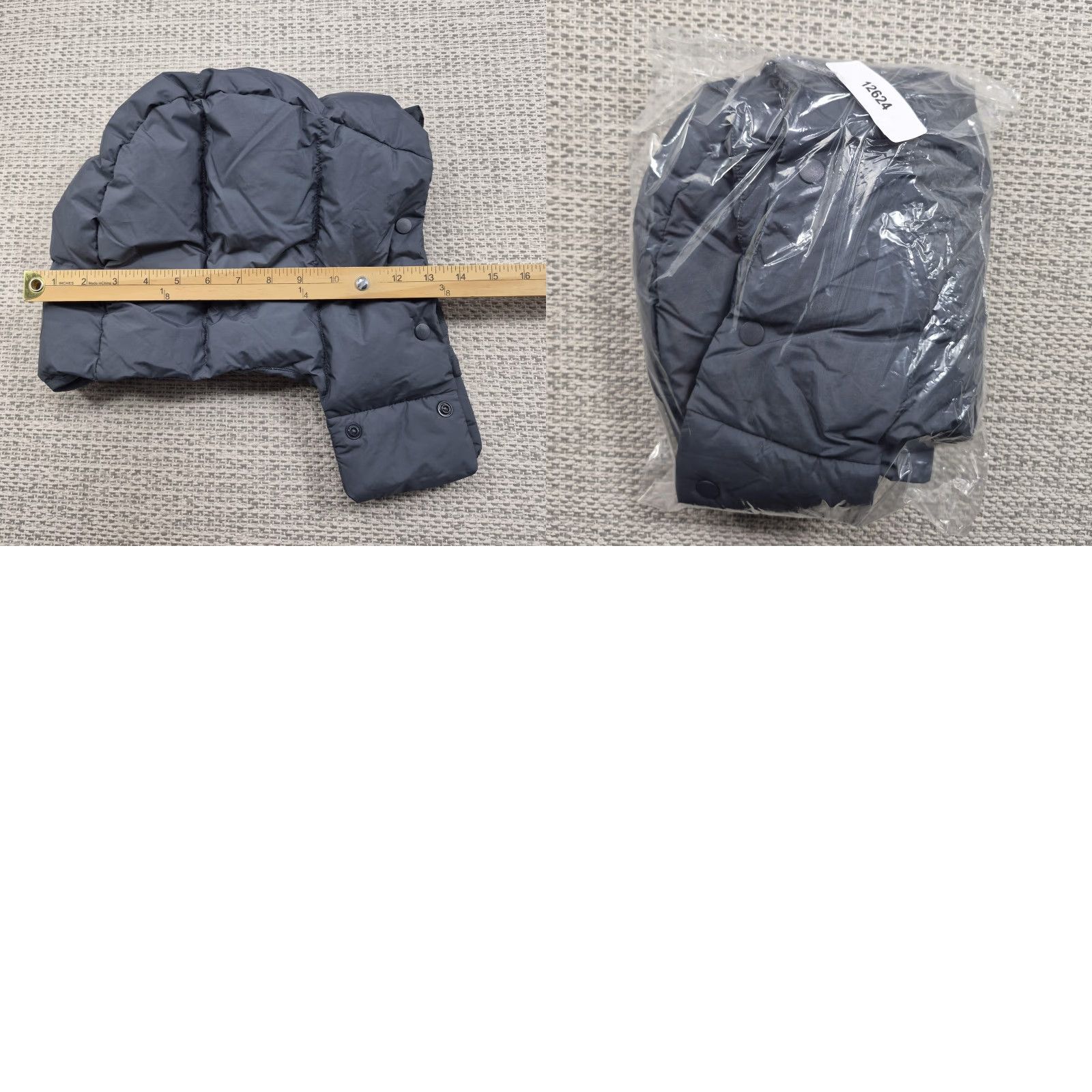 Lululemon Lululemon Jacket Womens One Size Gray Insulated Snap On Puffer Collar Hood Size ONE SIZE - 8 Thumbnail