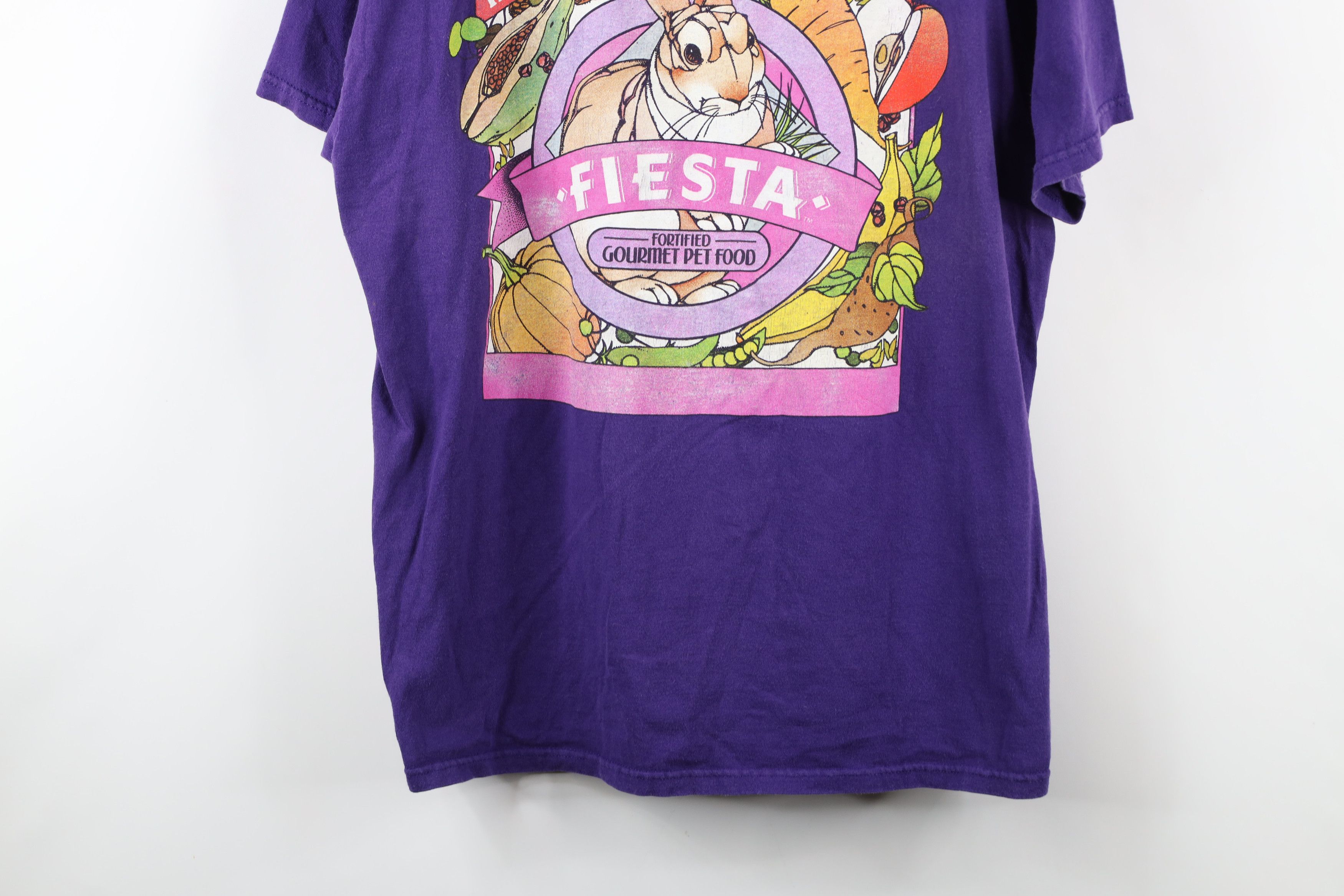 Vintage Vintage 90s Spell Kaytee Fiesta Pet Food T-Shirt Purple USA Size XL / US 12-14 / IT 48-50 - 3 Thumbnail