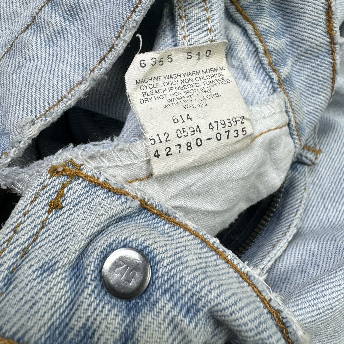 Levi's × Vintage 💥Vintage 90s Levis 580 Student Baggy Fit Sick Blue Wash Jean Size US 28 / EU 44 - 18 Thumbnail