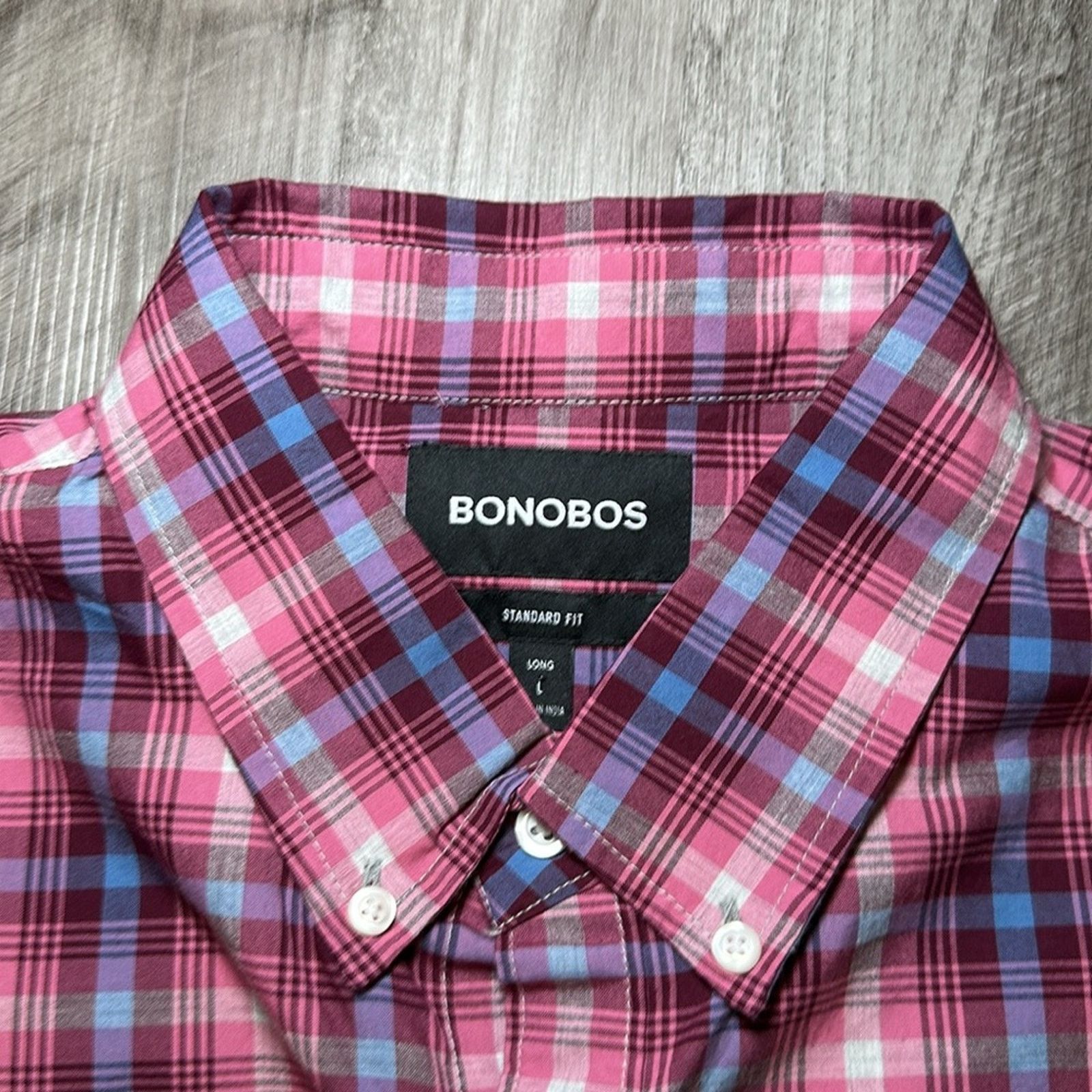 Bonobos Bonobos Standard Fit Long Sleeve Button Down - Large Long Size US L / EU 52-54 / 3 - 6 Thumbnail