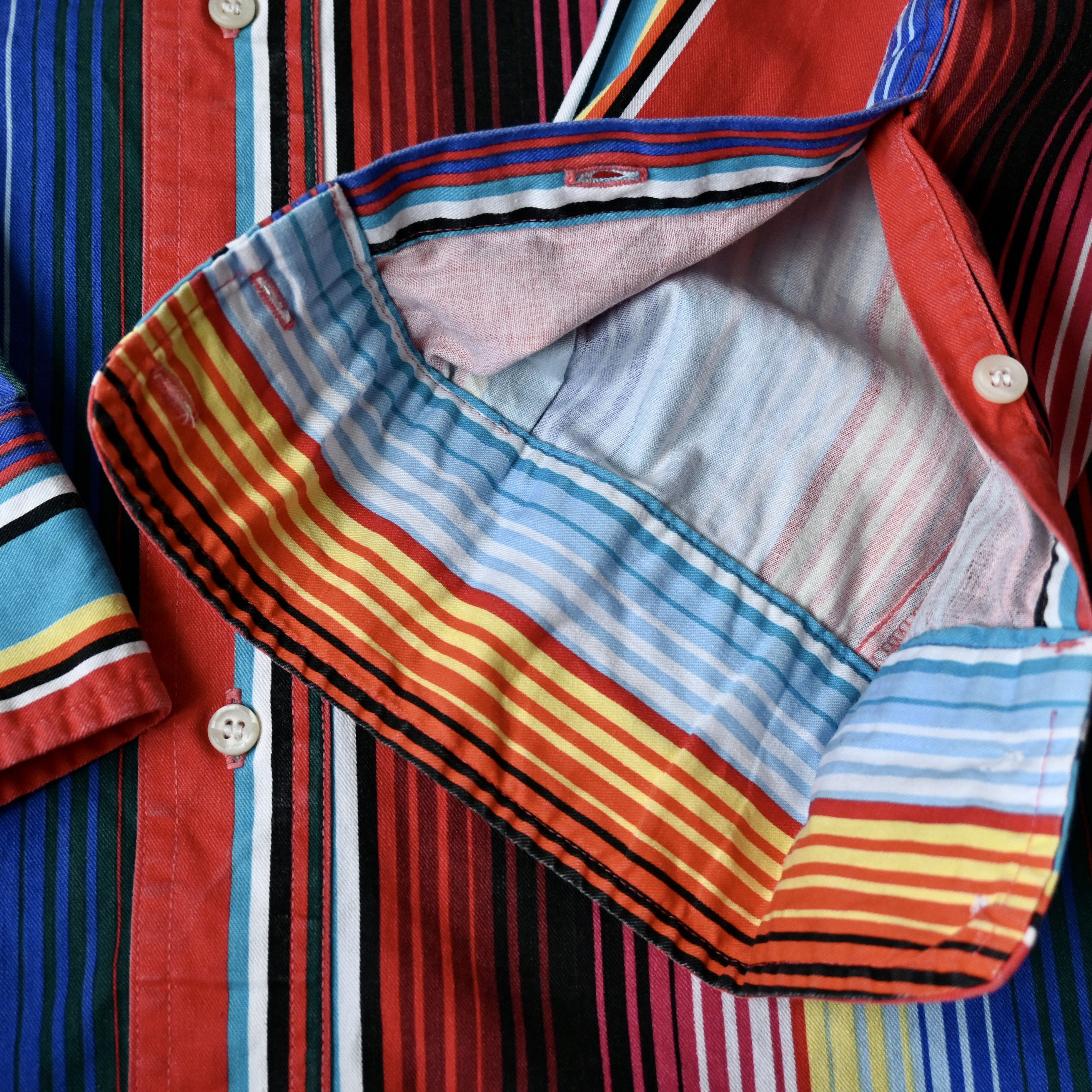 Vintage VTG Wrangler red base sunlight stripe cotton western shirt Size US XL / EU 56 / 4 - 12 Thumbnail