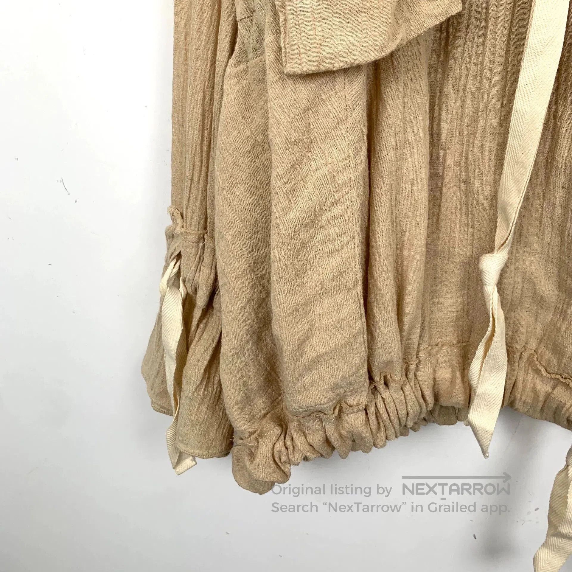 Loewe Loewe Brown Pleated Cotton Long Sleeve Cardigan. Size US XXS / EU 40 - 5 Thumbnail