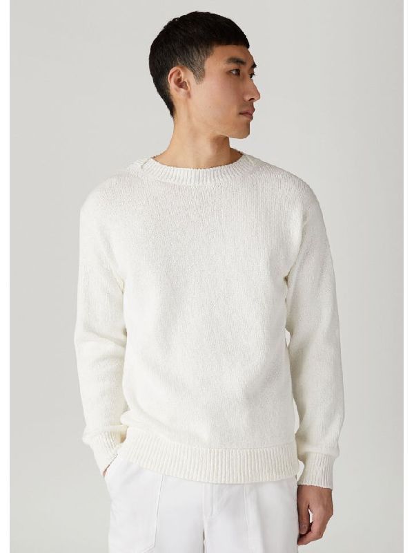 Loro Piana o1srvl11e0424 Girocollo Rapallo Sweatshirt in White Size US S / EU 44-46 / 1 - 6 Thumbnail