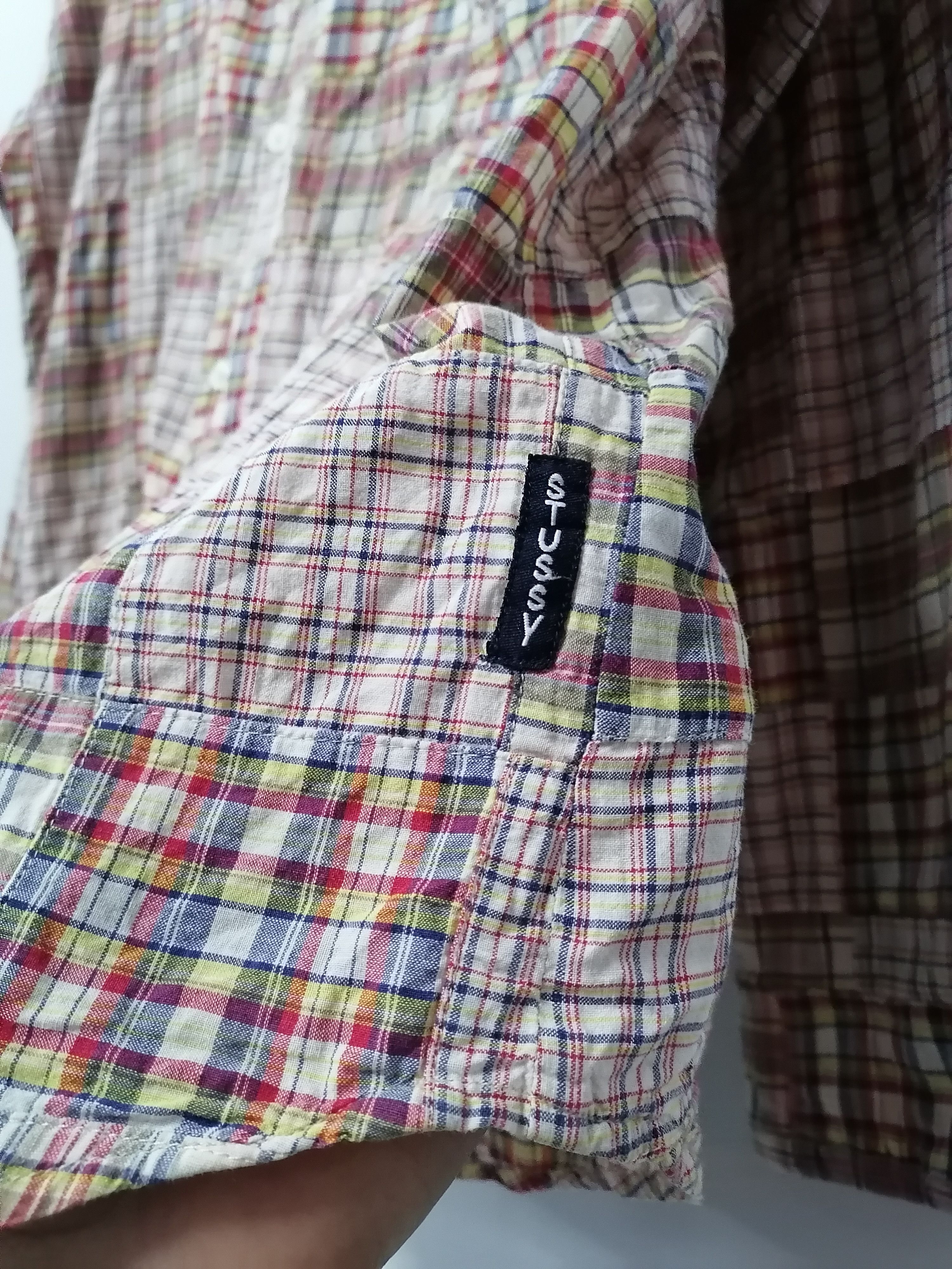 Vintage Vintage 90s Stussy Tartan Plaid Patchwork Button Up Shirt Size US M / EU 48-50 / 2 - 5 Thumbnail
