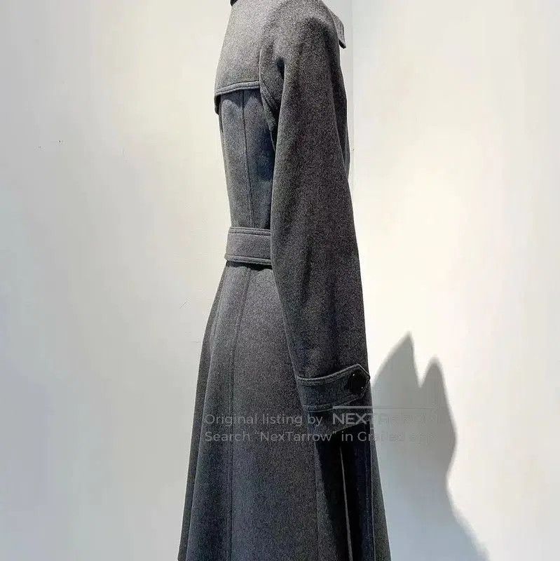Burberry Burberry Women's Grey Wool Blend Trench Coat. Size S / US 4 / IT 40 - 4 Thumbnail
