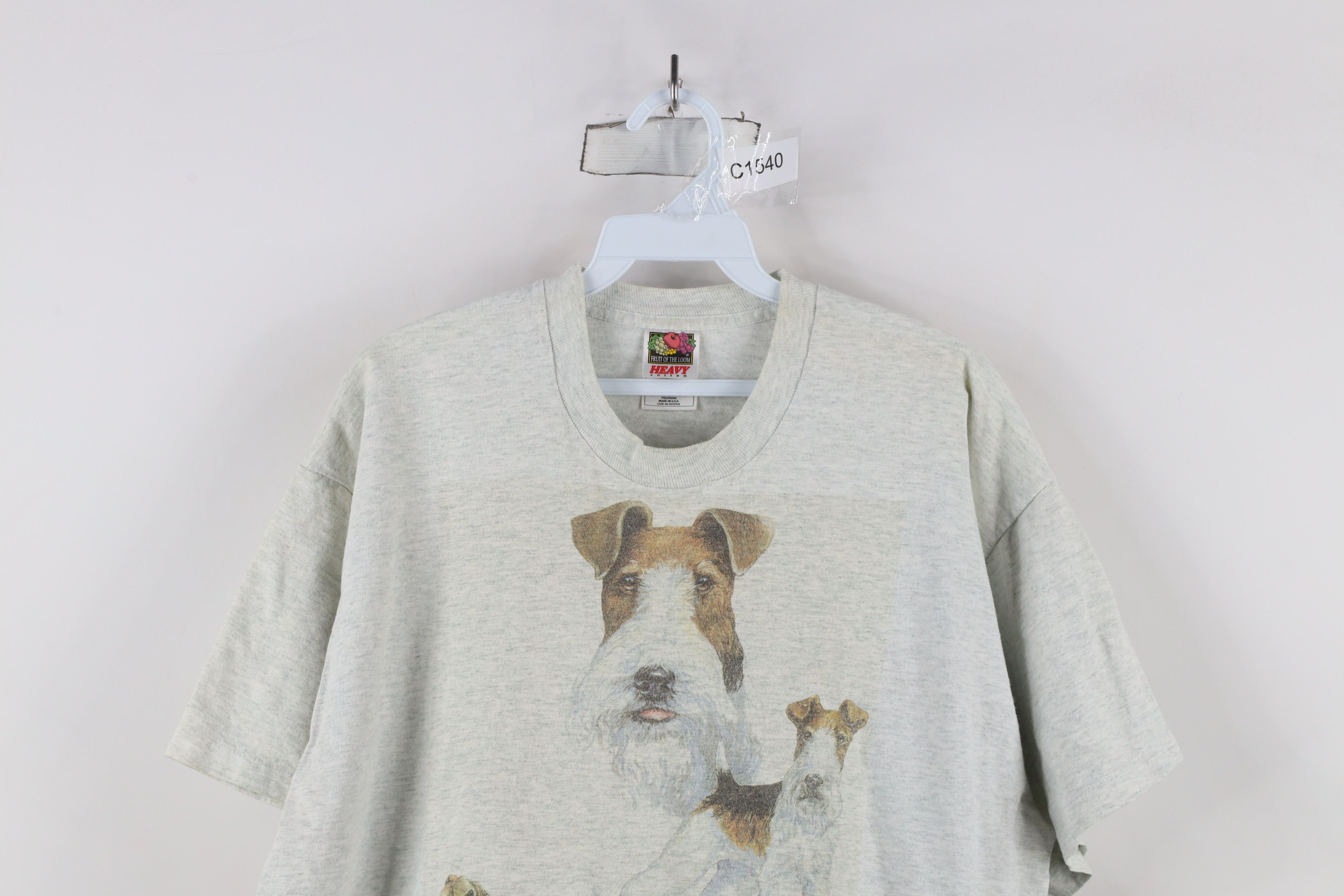 Vintage Vintage 90s Wire Fox Terrier Dog Short Sleeve T-Shirt USA Size US XL / EU 56 / 4 - 2 Thumbnail