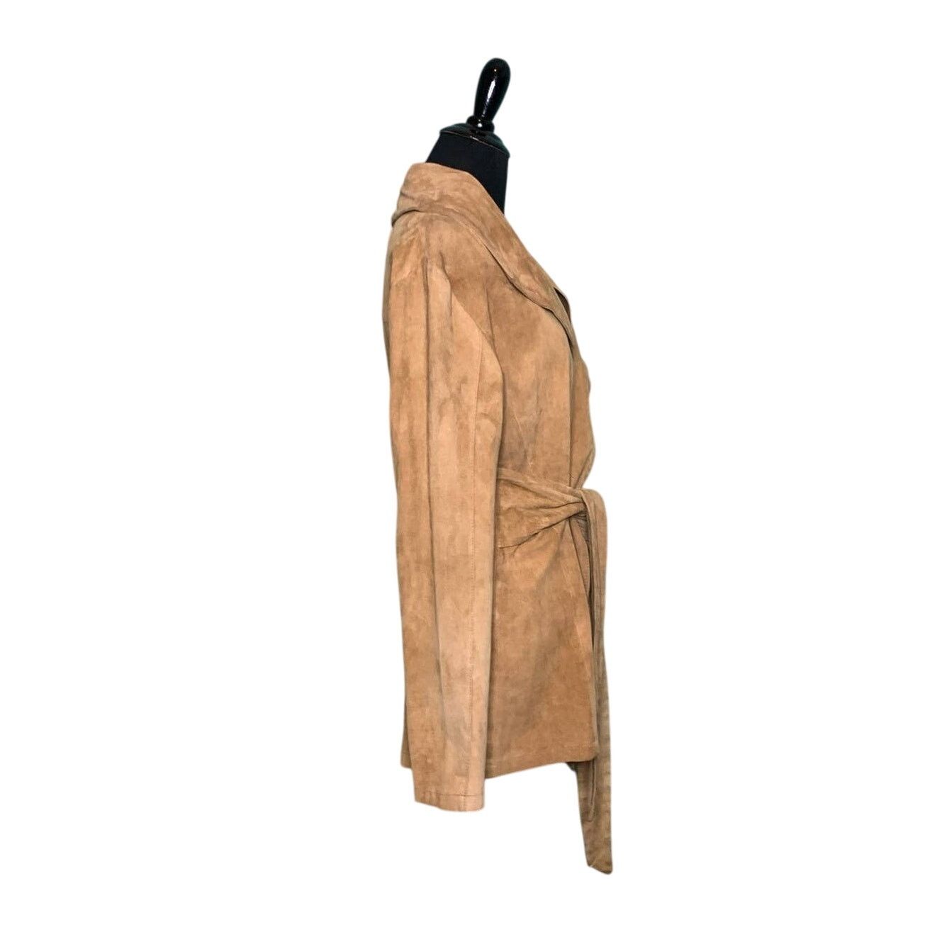GOOSECRAFT Goosecraft beige tan leather suede belted coat size M Size M / US 6-8 / IT 42-44 - 6 Thumbnail