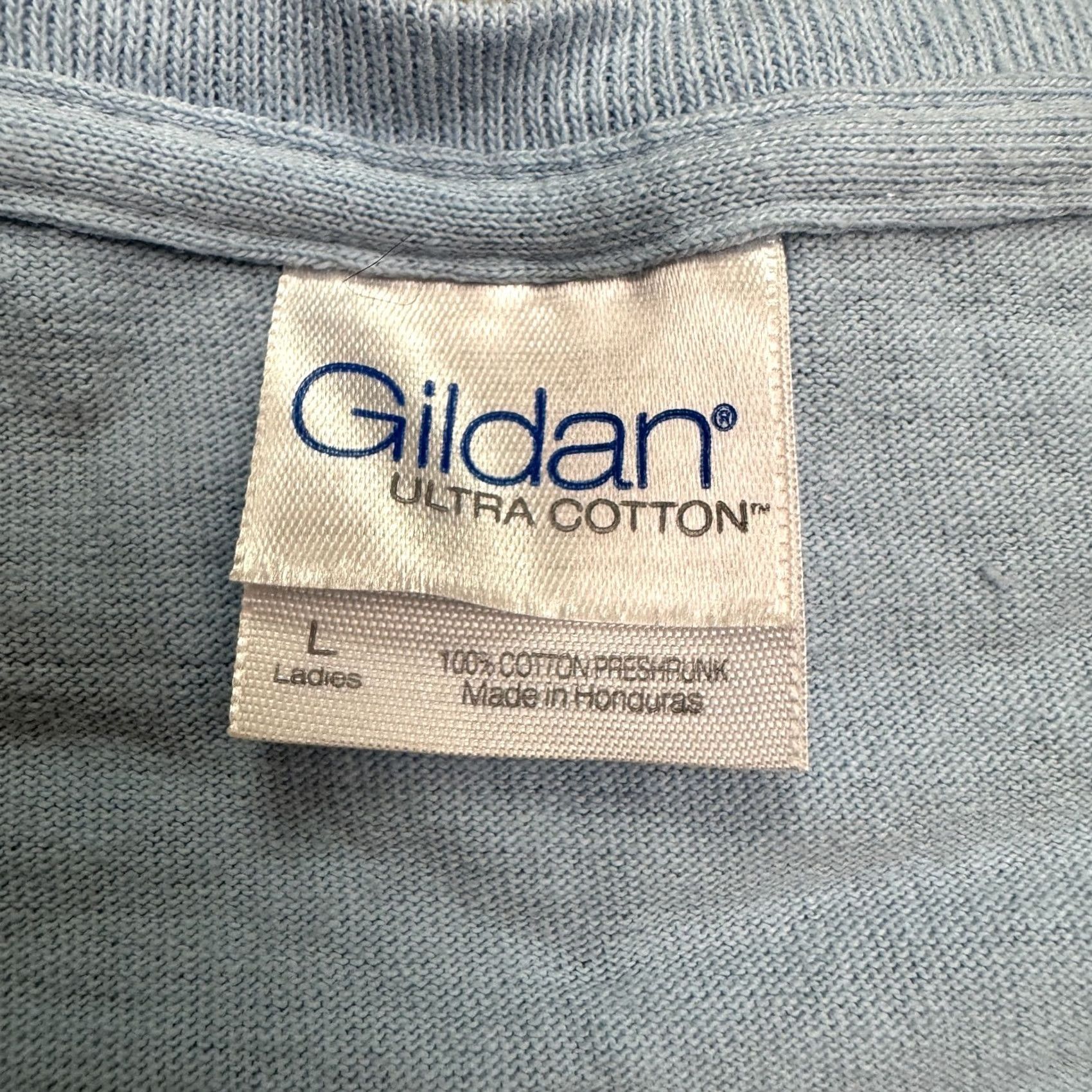 Gildan Gildan T-Shirt Womens Blue Crew Neck Short Sleeve Large Regular Fit Graphic Print Vintage: No, Basic, Casual Comfort Top Size L / US 10 / IT 46 - 7 Thumbnail