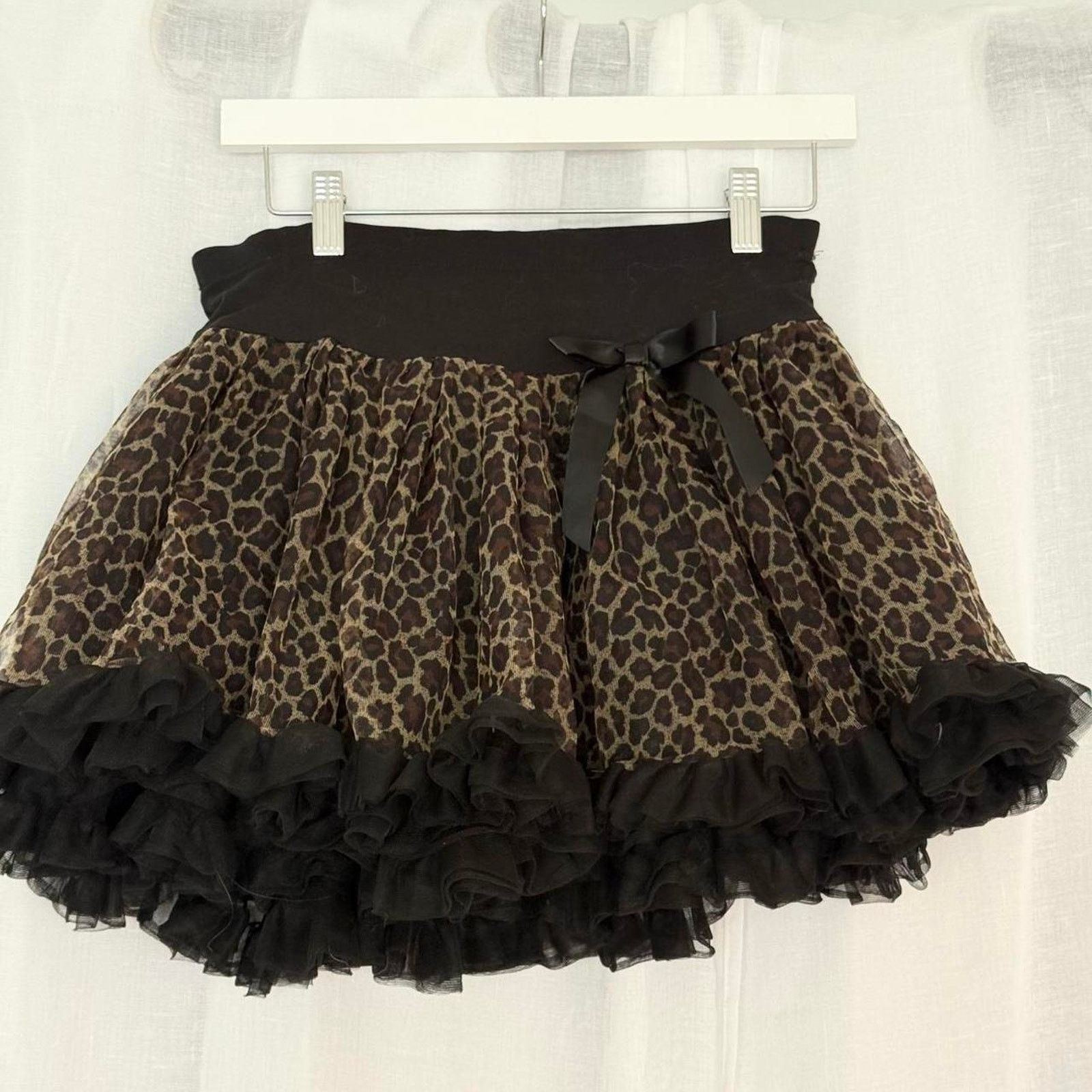 Vintage y2k leopard ruffle mini skirt ✧ Size 30" / US 8 / IT 44 - 5 Thumbnail
