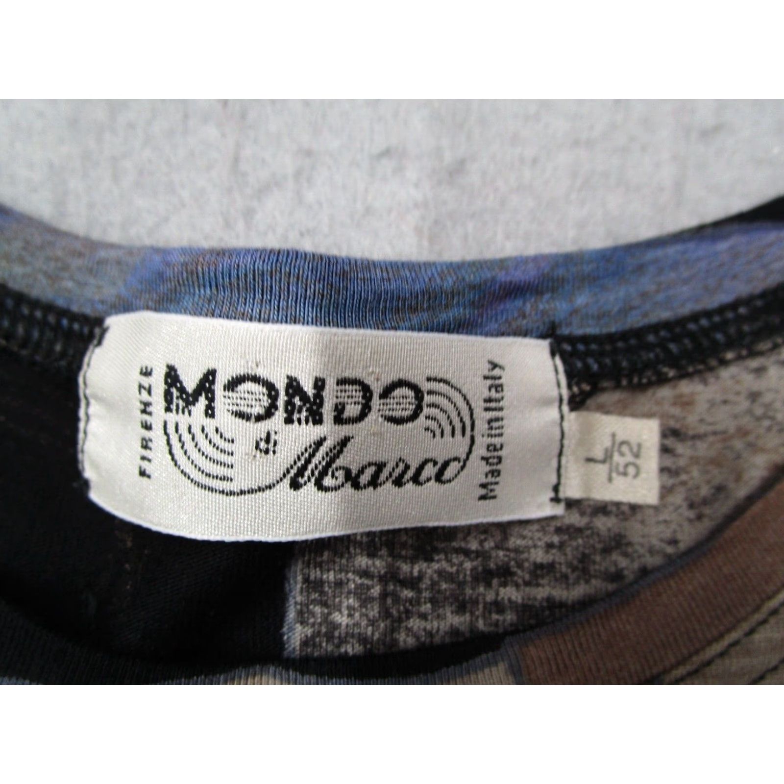 Vintage VINTAGE Mondo Di Marco Brown AOP Feather Abstract Design Rayon Short Sleeve Crew Neck Tee Men Large Italy Size US L / EU 52-54 / 3 - 3 Thumbnail