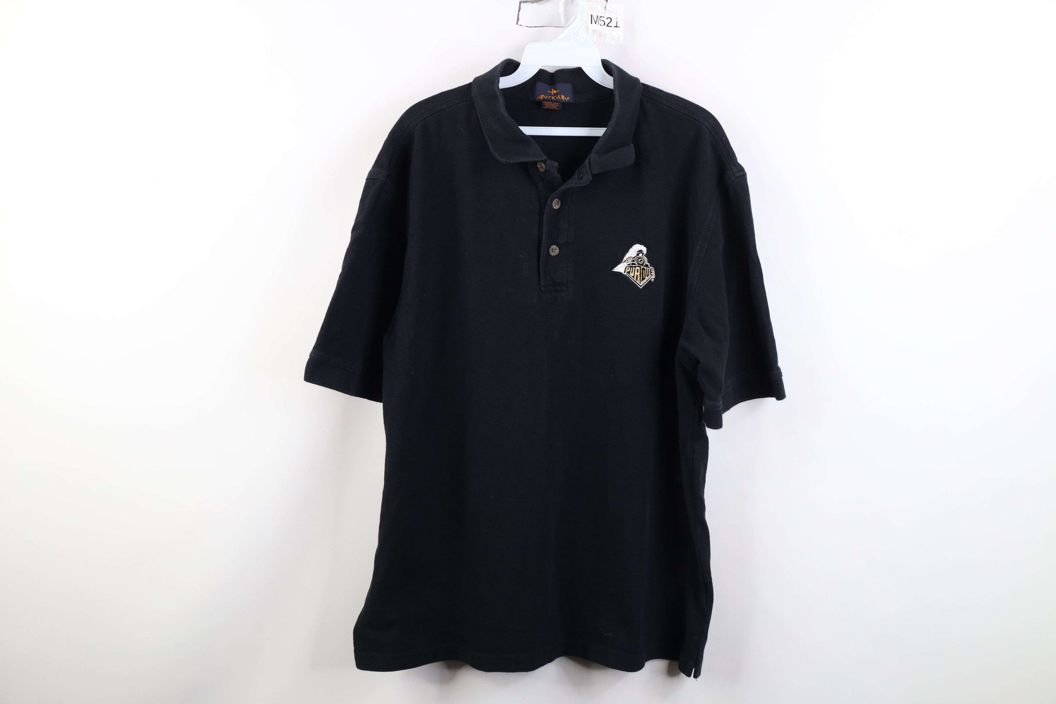 Vintage Vintage 90s Spell Purdue University Collared Golf Polo Shirt Size US L / EU 52-54 / 3 - 1 Thumbnail