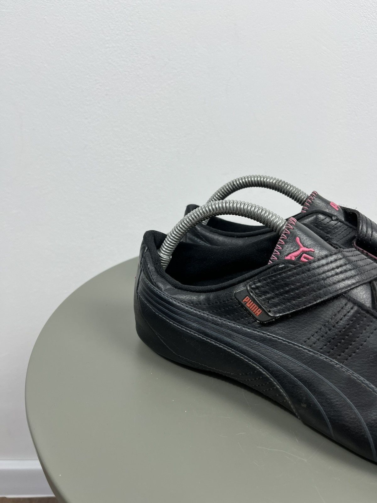 Puma Puma Racing Style Slip On Sneakers Black Pink Logo Strap 41 Size US 10 / IT 40 - 3 Thumbnail