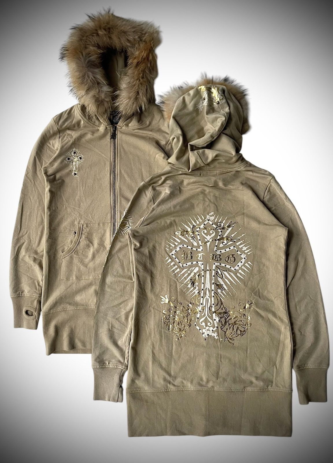 If Six Was Nine × Japanese Brand × Le Grande Bleu (L.G.B.) Japanese BCBG Cross Fur Hoodie Lgb Style Size US M / EU 48-50 / 2 - 1 Thumbnail