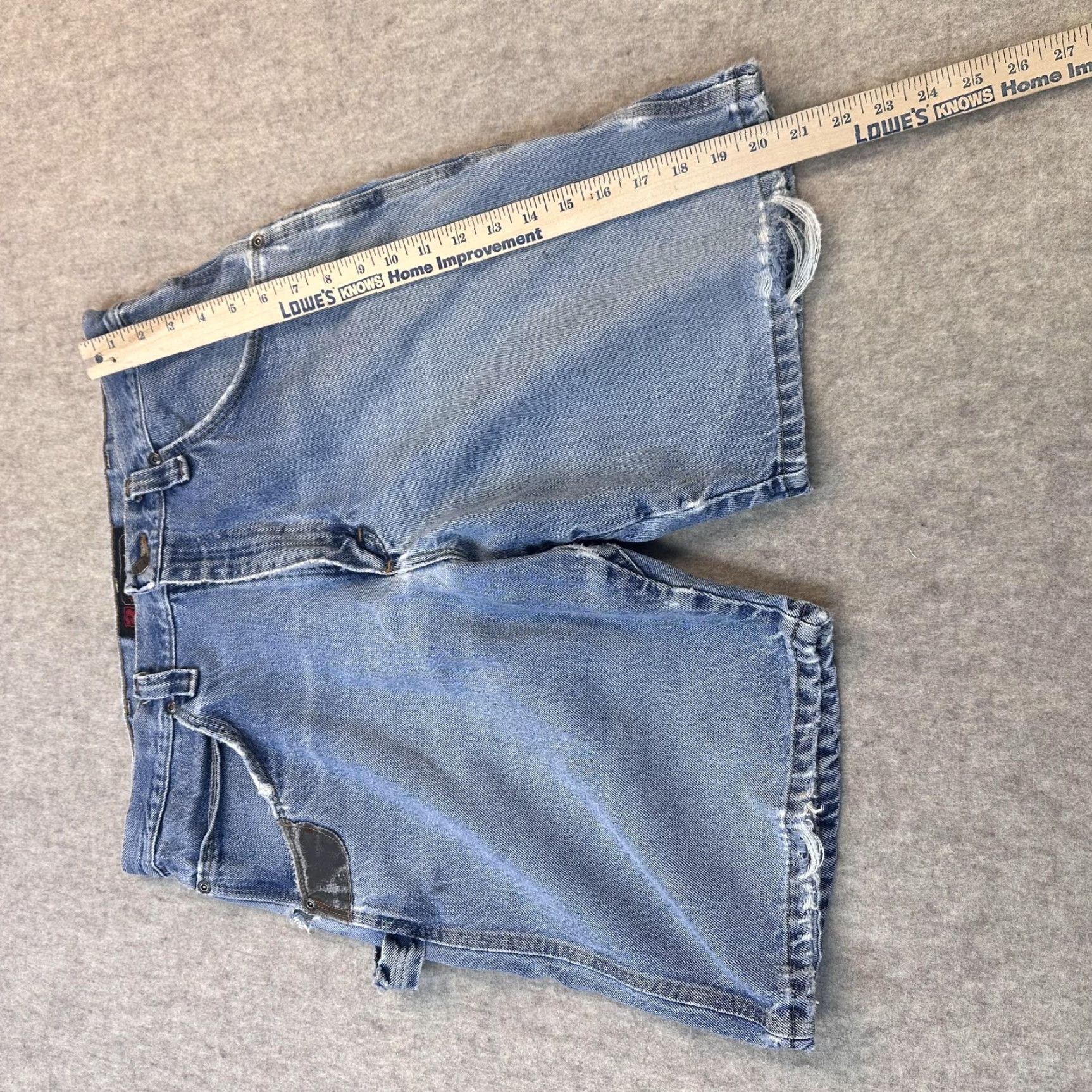 Wrangler Wrangler Shorts Mens 34 Blue Denim Carpenter DuraShield Work Utility 3W320AI Cargo Casual 34 Inseam 11in Mens Denim Cotton Solid Size US 34 / EU 50 - 5 Thumbnail